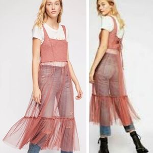 Free People Intimately C’est La Vie Sheer Tulle Sleeveless Dress Size XS